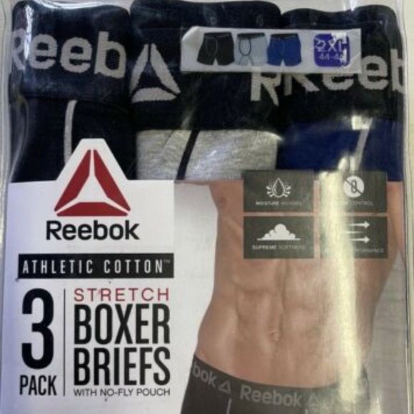 NWT Men's Reebok 3 Pack Boxer Briefs - Picture 1 of 2
